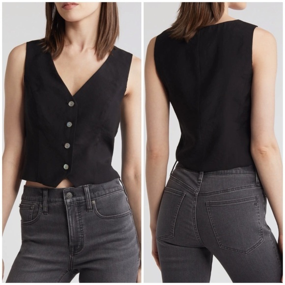 Madewell Tops - Madewell Black Crop Top